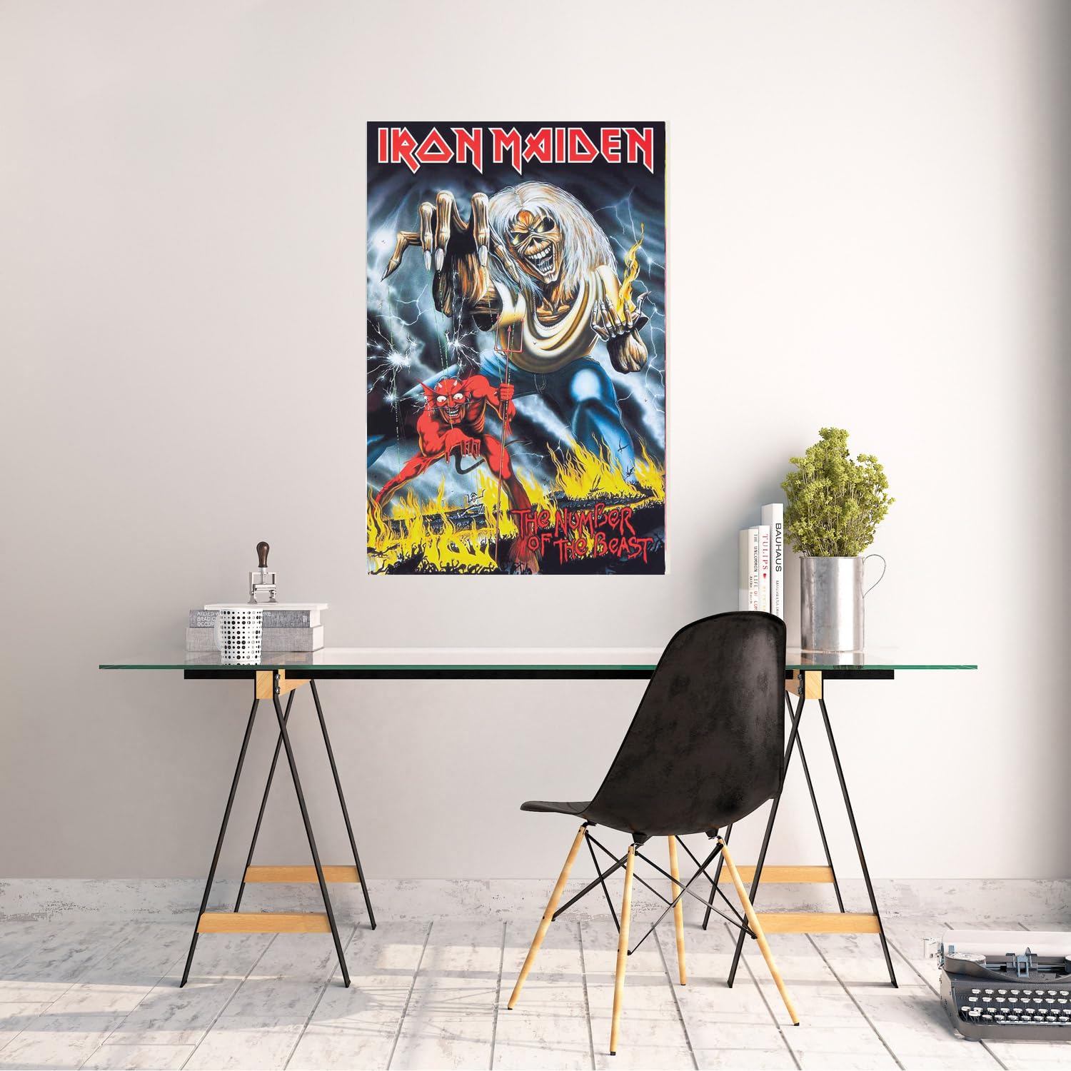 Amazon.com: BUY ART FOR LESS Iron Maiden Number of the Beast album